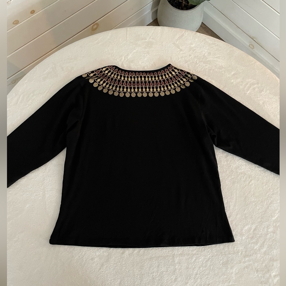 Metropolitan Museum of Art 3/4 Sleeve Sz XL Egyptian Embellished Collar - Picture 12 of 15